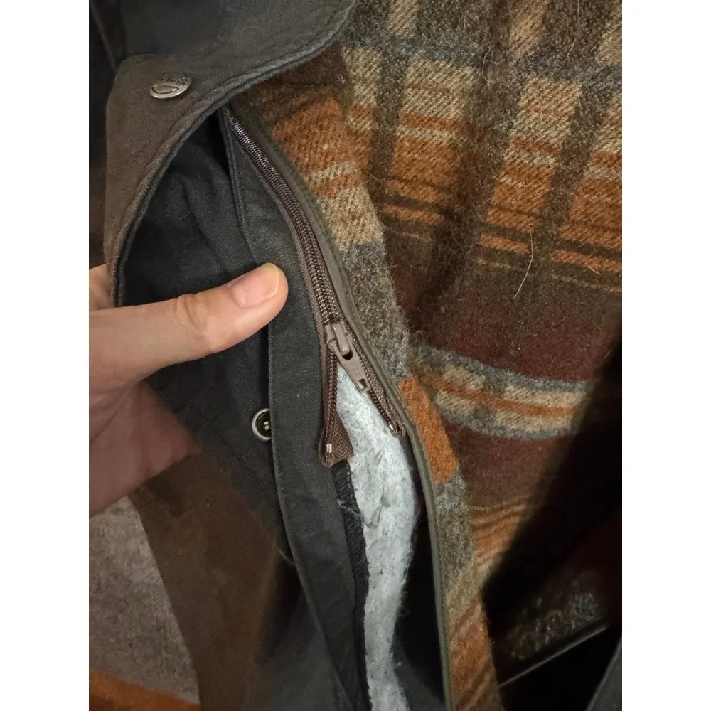 Vintage Long LL Bean Olive Jacket - Picture 10 of 16